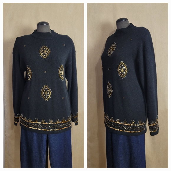 Vintage Beaded Sweater / L - Picture 10 of 10